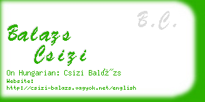 balazs csizi business card